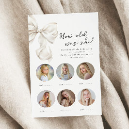 How old was the Bride Bridal Shower Game