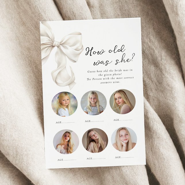 How old was the Bride Bridal Shower Game (Creator heeft geüpload)