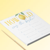 How Old Was The Bride Game Answer Sheet Notitieblok