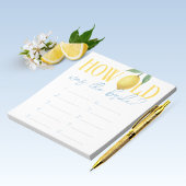 How Old Was The Bride Game Answer Sheet Notitieblok