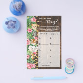 How old were They Pink Safari Shower Game Card Flyer (Enkel)