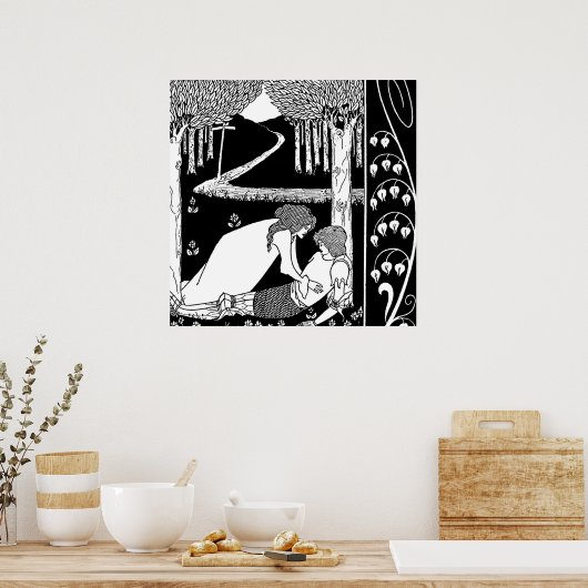 "How Sir Lancelot Was Discovered" by Aubrey Beards Poster (Keuken)