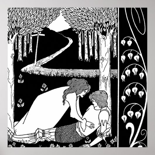 "How Sir Lancelot Was Discovered" by Aubrey Beards Poster (Voorkant)