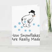 How Snowflakes Are Really Made Christmas Funny Sno Kaart (Voorkant)