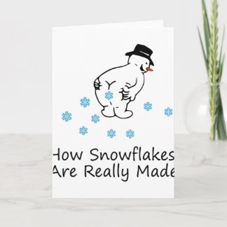 How Snowflakes Are Really Made Christmas Funny Sno Kaart