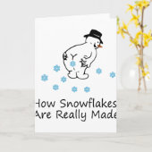 How Snowflakes Are Really Made Christmas Funny Sno Kaart (Gele Bloem)