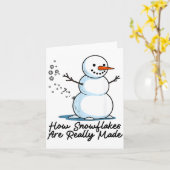 How Snowflakes Are Really Made Snowman Christmas J Kaart (Gele Bloem)