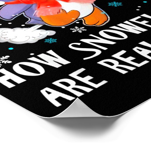 How Snowflakes Are Really Made Snowman Funny Chris Poster (Hoek)