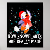 How Snowflakes Are Really Made Snowman Funny Chris Poster (Voorkant)