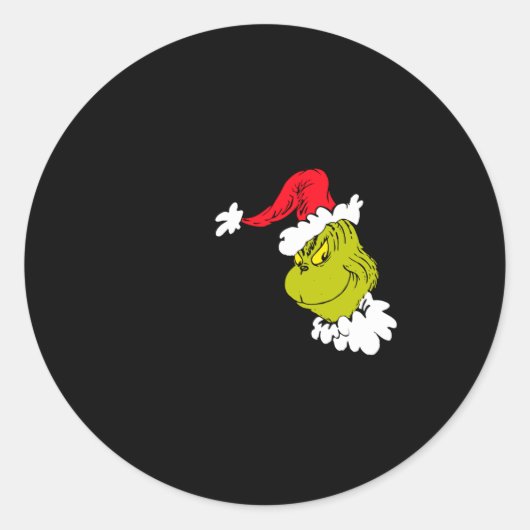 How Stole Christmas Hes A Mean One  Ronde Sticker (Voorkant)