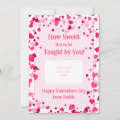 How Sweet Teacher Valentine's Gift Card Holder Kaart (Voorkant)