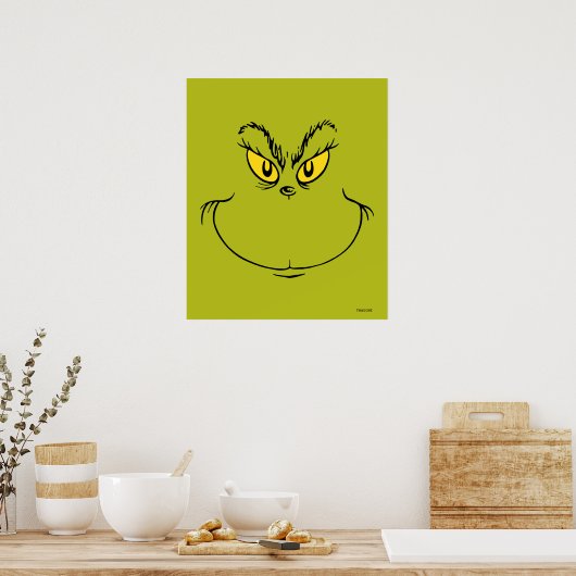 How the Grinch Stole Christmas Face Poster (Keuken)
