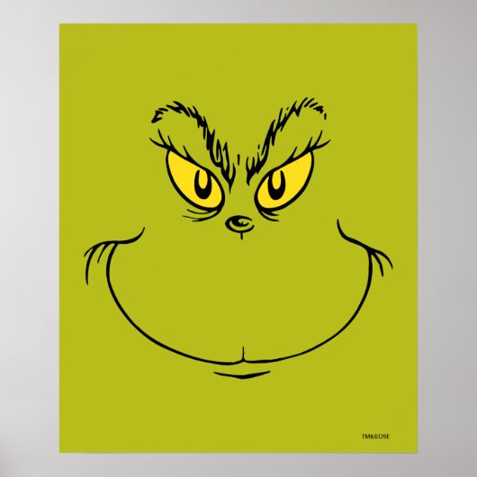 How the Grinch Stole Christmas Face Poster (Voorkant)