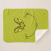 How the Grinch Stole Christmas Face Sherpa Deken (Voorkant (horizontaal))