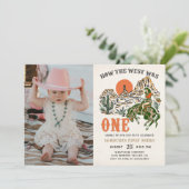 How The West was een Westerne Cowboy Verjaardagsfo Kaart (Staand voorkant)