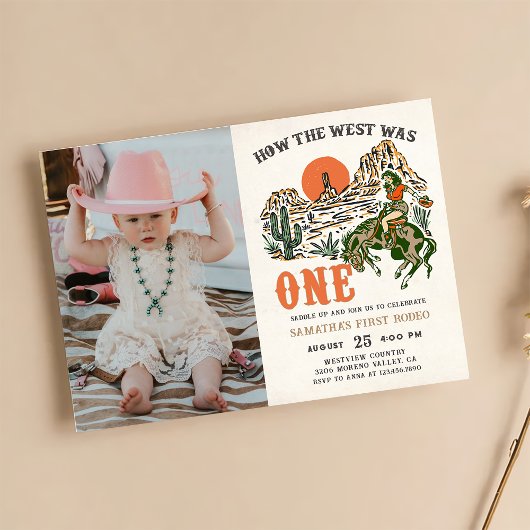 How The West was een Westerne Cowboy Verjaardagsfo Kaart