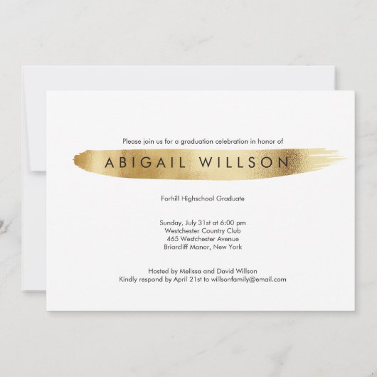 "How the years fly" Gold Script Graduparty Kaart (Achterkant)