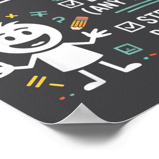 How To Be A Math Person Funny Teacher Student Pun Poster (Hoek)