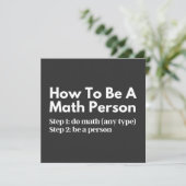 How To Be A Math Person Kaart (Staand voorkant)