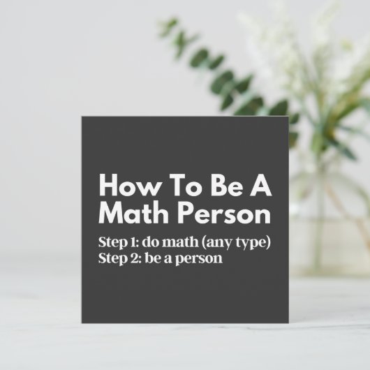 How To Be A Math Person Kaart (Staand voorkant)