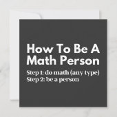 How To Be A Math Person Kaart (Voorkant)