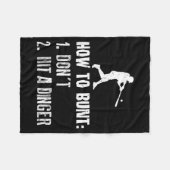 How To Bunt Don't Hit A Dinger Funny Baseball Fleece Deken (Voorkant (Horizontaal))