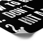 How To Bunt Don't Hit A Dinger Funny Baseball  Poster (Hoek)