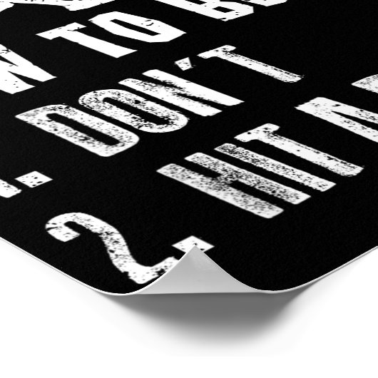 How To Bunt Don't Hit A Dinger Funny Baseball Poster (Hoek)