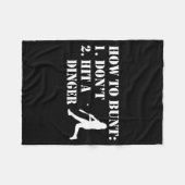 How To Bunt Don't Hit A Dinger Funny Baseball Soft Fleece Deken (Voorkant (Horizontaal))