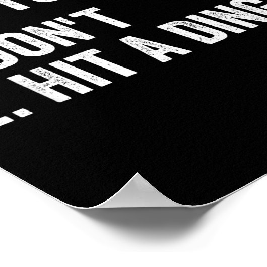 How To Bunt Don't Hit A Dinger Funny Baseball Soft Poster (Hoek)