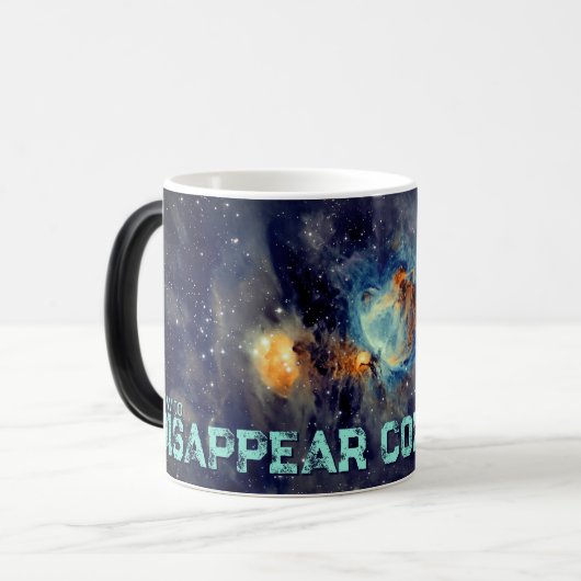 How to Disappear Into the Cosmos Magische Mok (Voorkant links)