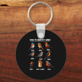 How To Identify Birds Funny Birds Identification B Sleutelhanger (Voorkant)