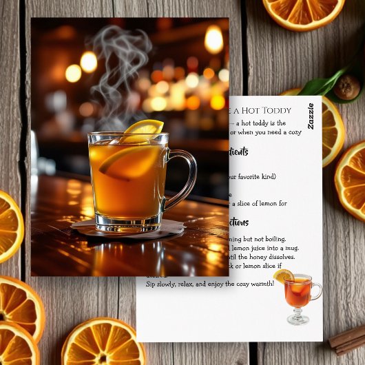 How to Make a Hot Toddy Recipe Card Briefkaart