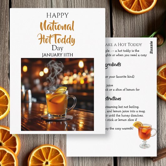 How to Make a Hot Toddy Recipe Card Briefkaart