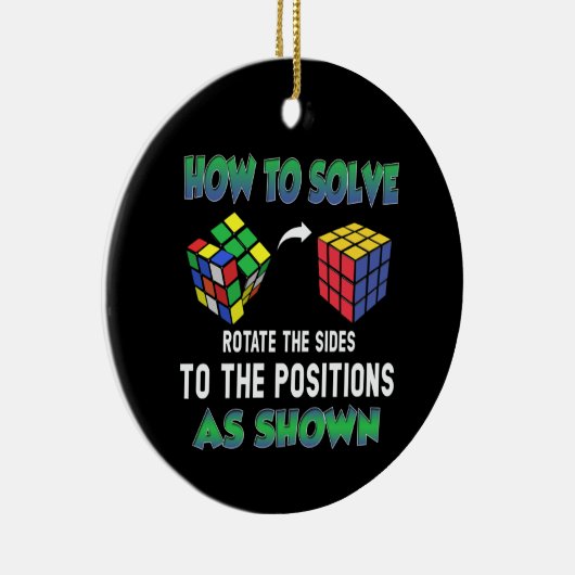 How To Solve Puzzle Cube Cubing Keramisch Ornament (Rechts)