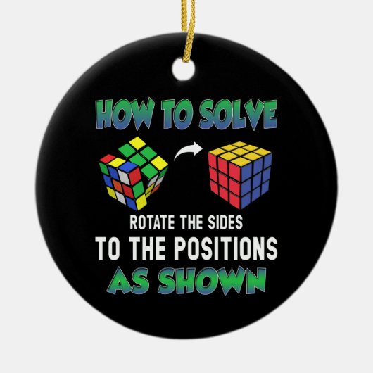 How To Solve Puzzle Cube Cubing Keramisch Ornament (Voorkant)