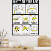 How to Tie Your Karate Belt Instruction Poster (Keuken)