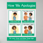 How We Apologize Kindergarten Anchor Chart Poster (Voorkant)