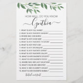 How well do you know the Birthday Girl (Voorkant)