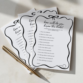 How Well Do You Know The Bride Black Bow Game Advieskaart
