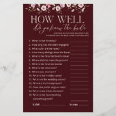 How Well Do You Know the Bride Bridal Shower Game (Voorkant)