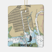 Howard Beach New York City Chart Keramisch Ornament (Links)