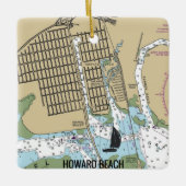 Howard Beach New York City Chart Keramisch Ornament (Voorkant)
