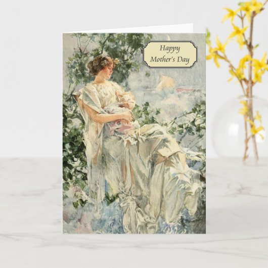 Howard Chandler Christy -  Moederdag Kaart (Gele Bloem)