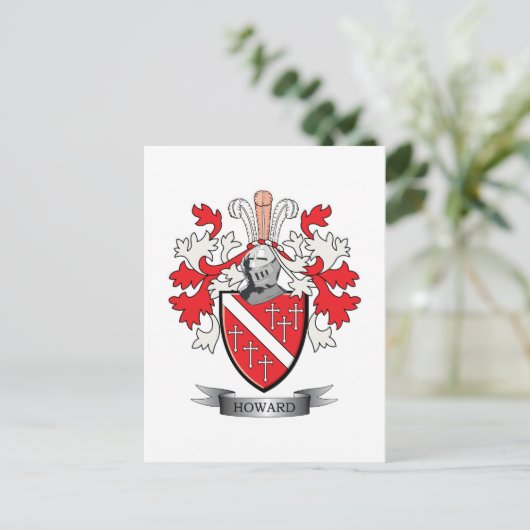 Howard Coat of Arms Briefkaart (Staand voorkant)