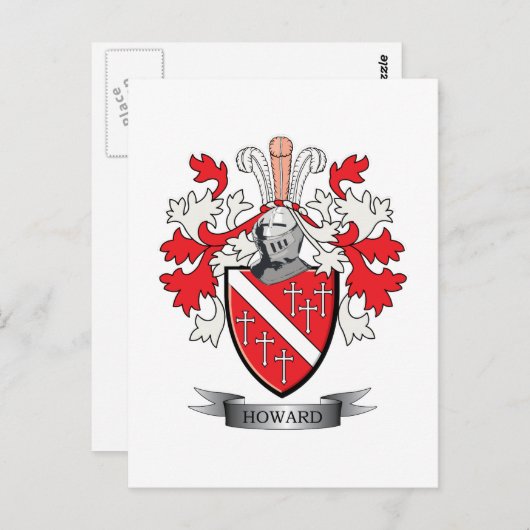 Howard Coat of Arms Briefkaart (Voorkant / Achterkant)