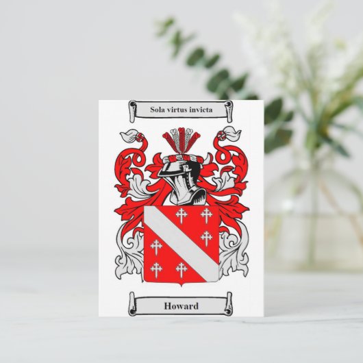 Howard Coat of Arms Briefkaart (Staand voorkant)