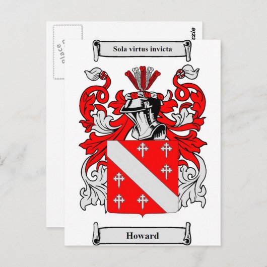 Howard Coat of Arms Briefkaart (Voorkant / Achterkant)