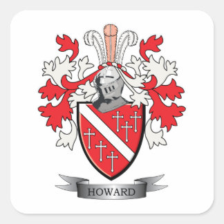 Howard Coat of Arms Vierkante Sticker