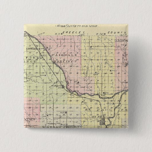 Howard County, Nebraska Vierkante Button 5,1 Cm (Voorkant)